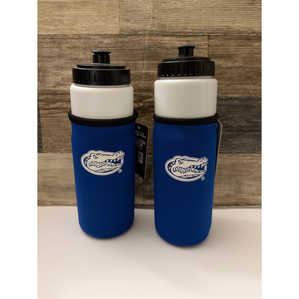 Florida Gators Set of 2 Insulated Water Bottles IPG Team Sports Blue White